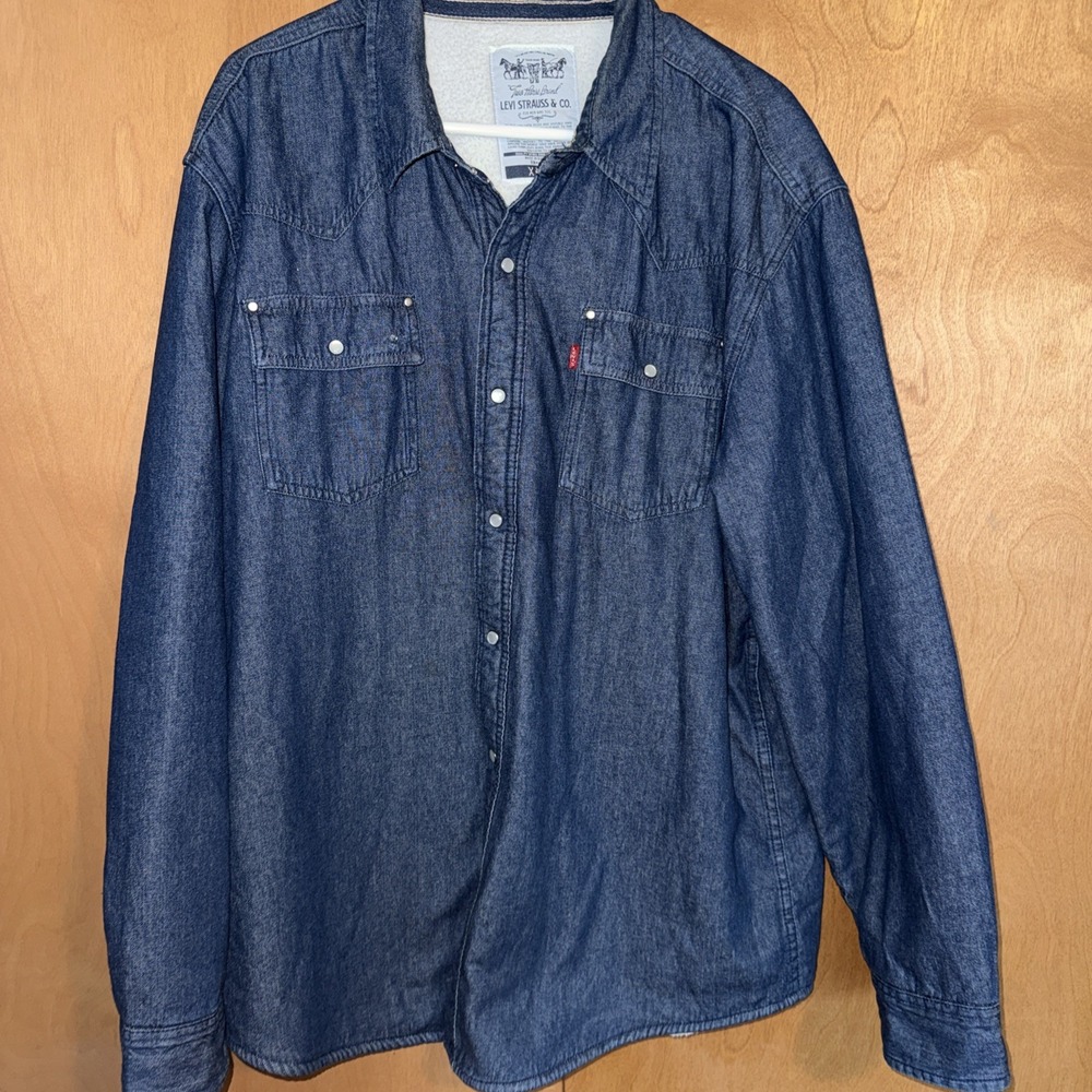 Levis Pearl Snap Fleece Line Jacket XL